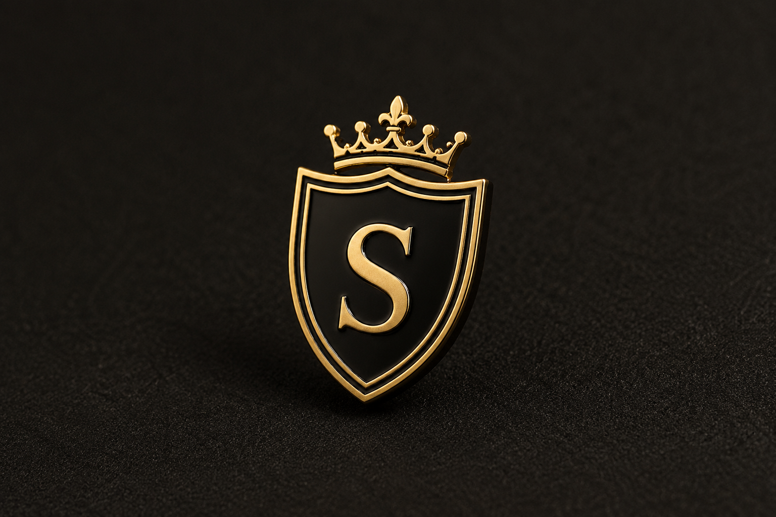 Sterling Gold Shield Lapel Pin