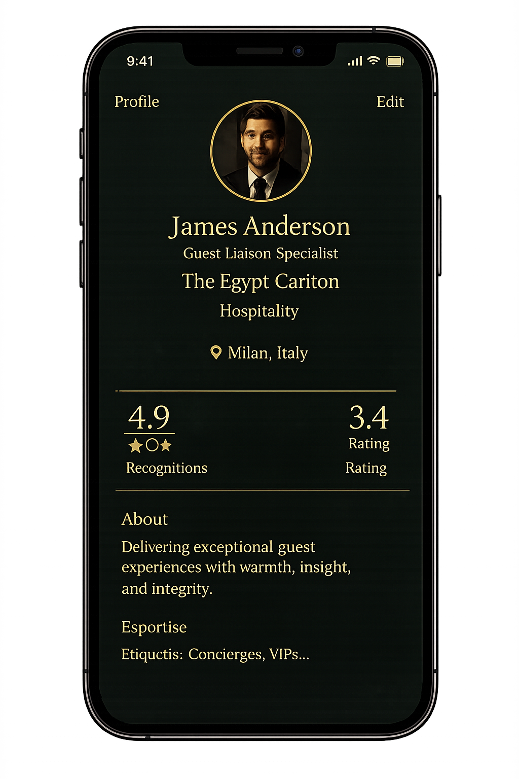 Sterling Digital Profile Screen
